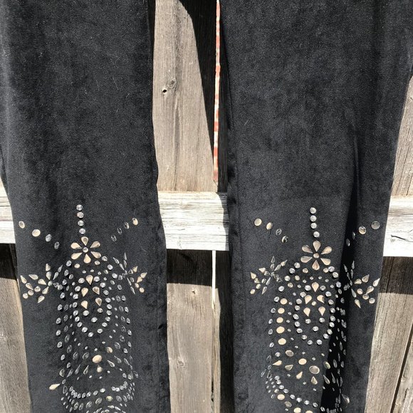 CACHE Black Suede Studded (Lightweight) Pant - Siz - Picture 3 of 5